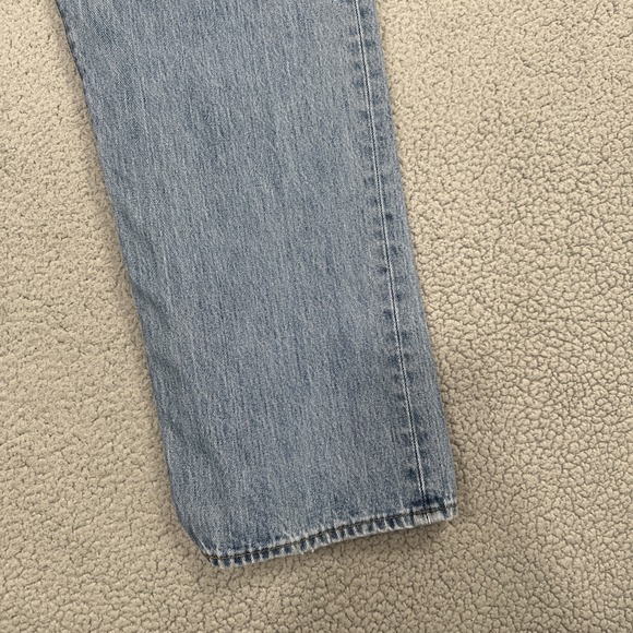 Levi's 501 Button Fly Jeans Men 42x32 Blue Straight Cowboy Preppy Western - Picture 12 of 16